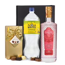 Buy & Send The Lakes Pink Grapefruit Gin 70cl with Lemonade Mixer Gift Box